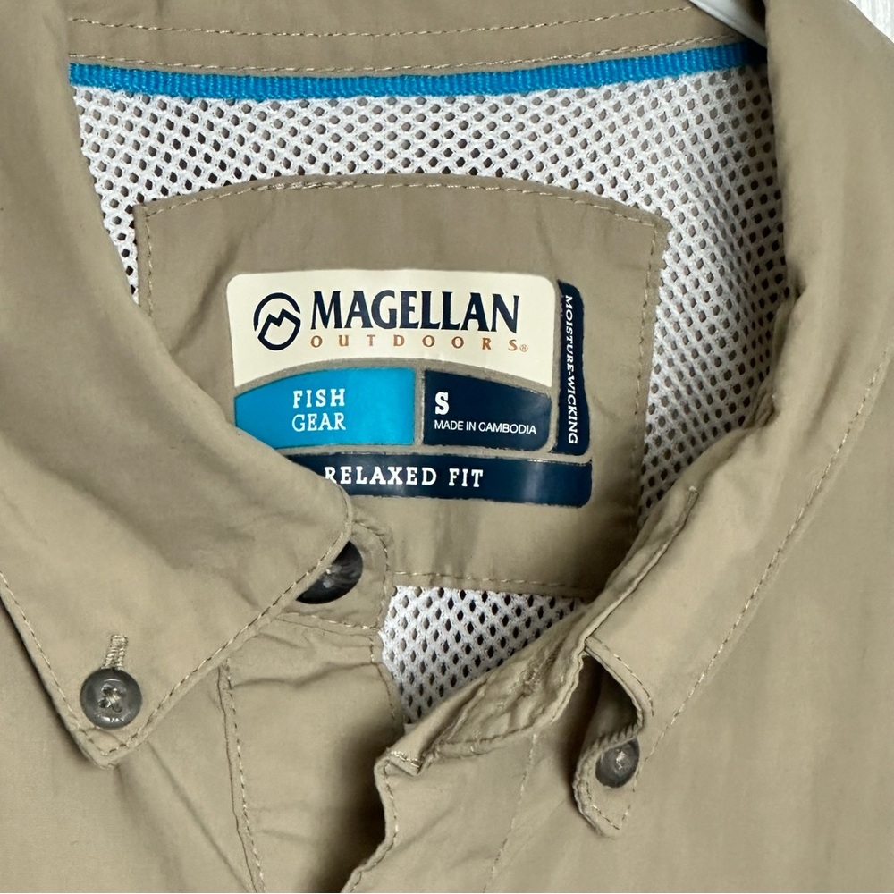 Magellan Fish Gear Laguna Madre Relaxed Fit Long Sleeve Button Up Shirt Sz S - Picture 6 of 6